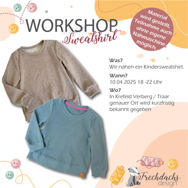 Nähkurs Sweatshirt in Krefeld