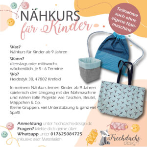Nähkurs für Kinder ab 9 Jahren in Krefeld