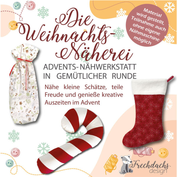 Nähkurs Weihnachtsnäherei in Krefeld