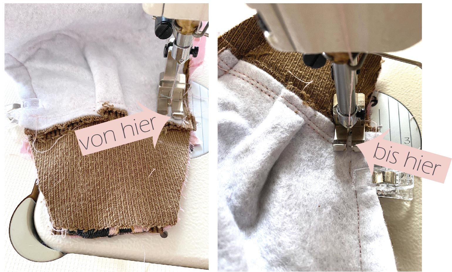 Schnittmuster Tasche - Laschen schließen