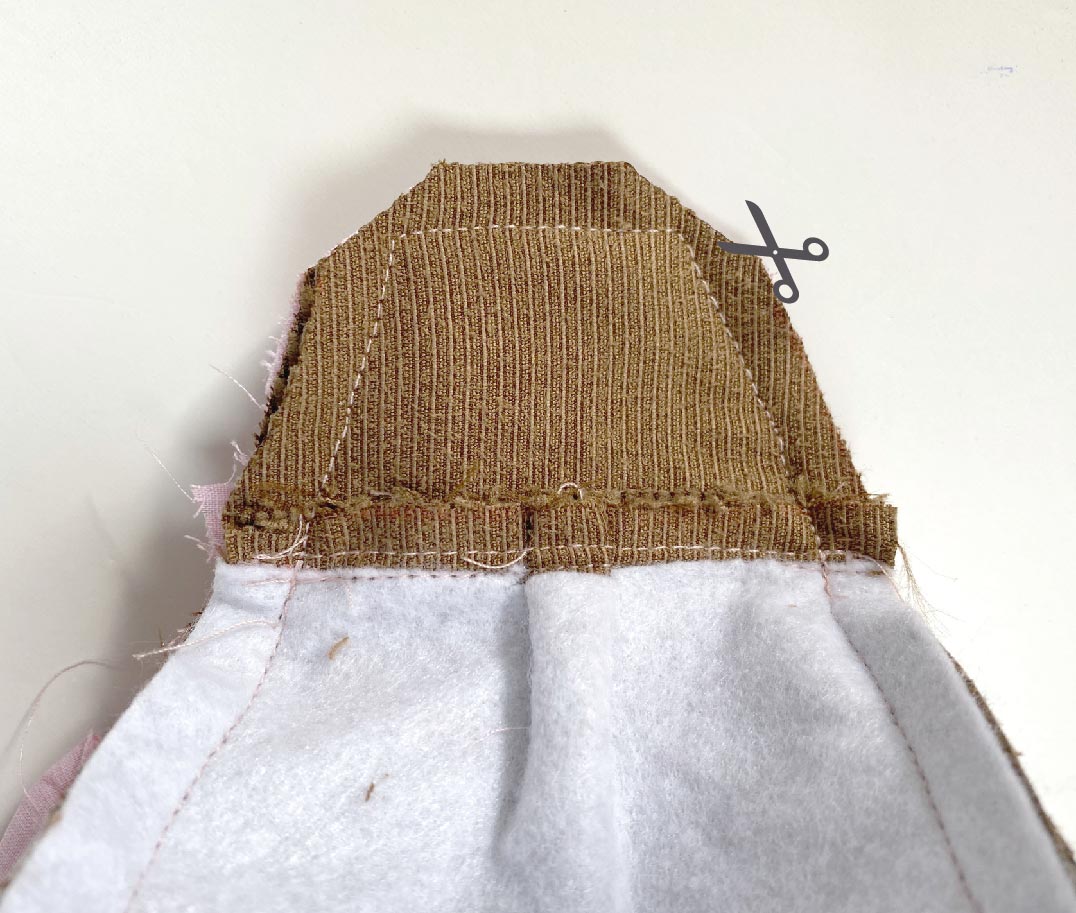 Schnittmuster Tasche - Laschen beschneiden