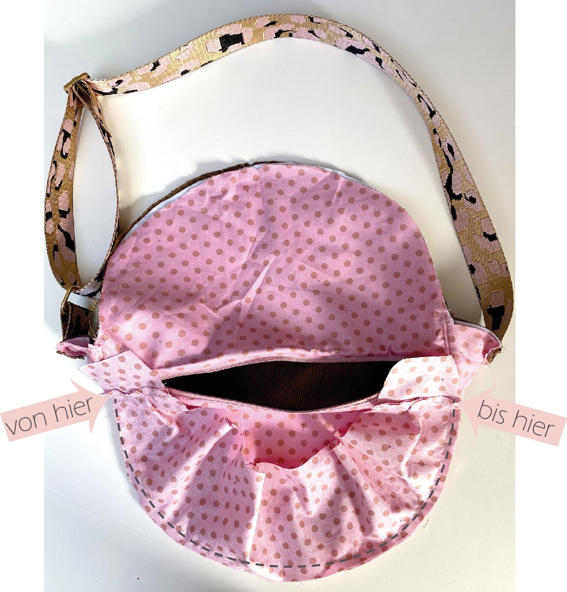 Schnittmuster Tasche - Boden annähen Futter 1