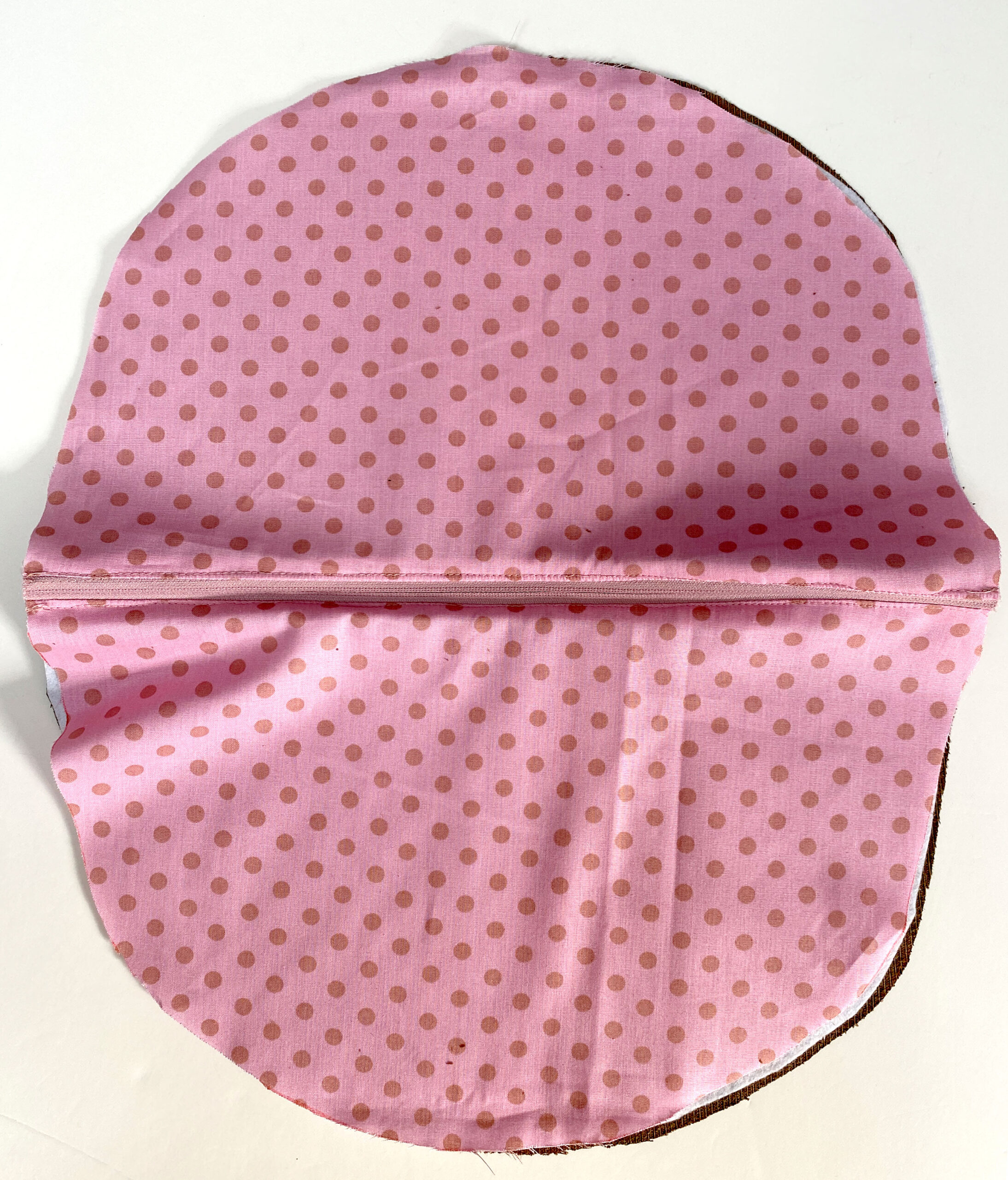 Schnittmuster Tasche - Reißverschluss einnähen - fertig innen